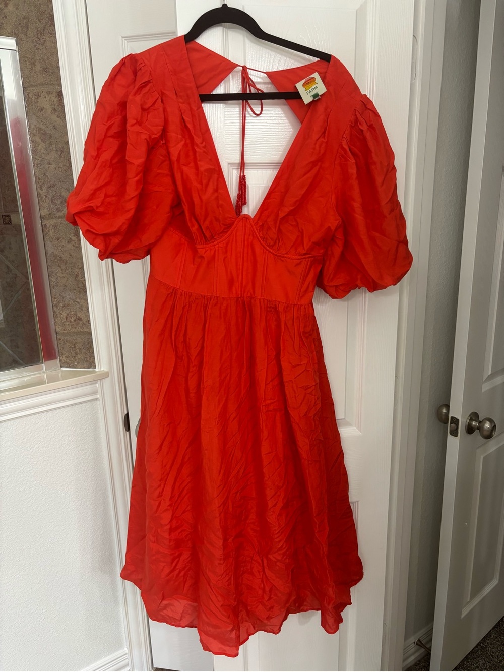 FARM Rio Red Midi Dress - Picture 3 of 3